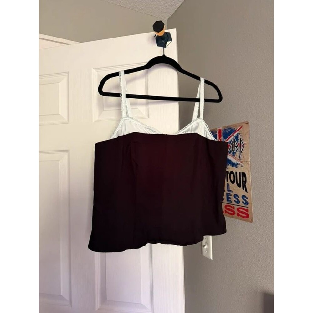 Torrid Studio Ponte Cami with Eyelet Trim - Black and White - Size 2 Worn Once